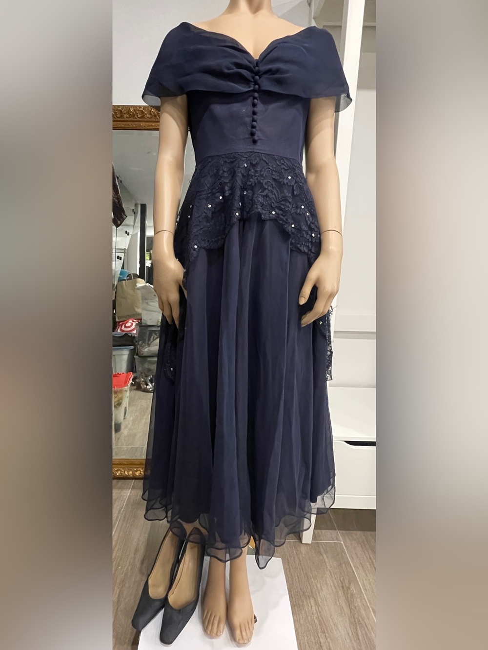 Vintage evening gown, s-m